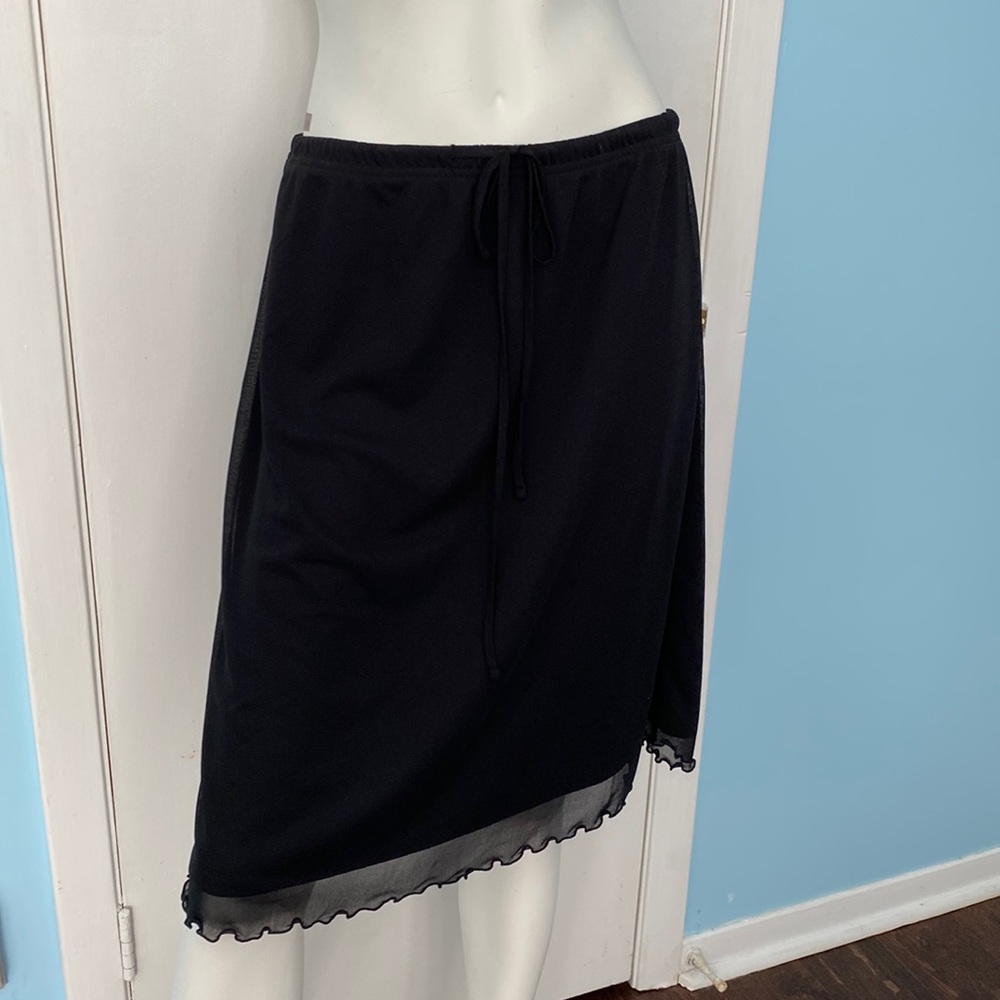 Black tiered Skirt with adjustable Waist